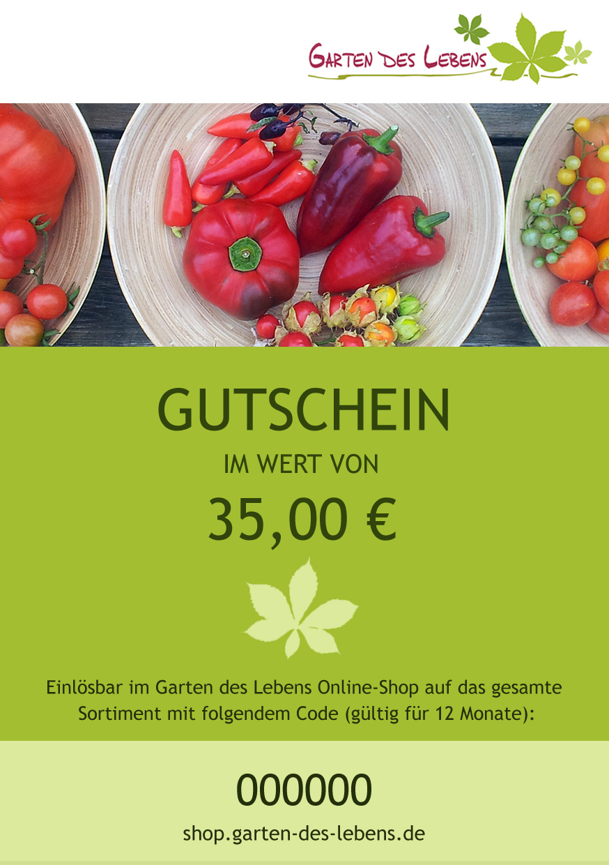 Geschenkgutschein Garten des Lebens Garten des Lebens Samenfestes Saatgut